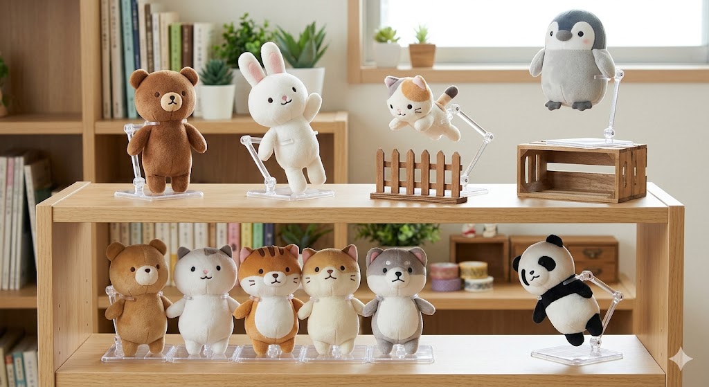 セリアのぬいぐるみスタンド活用術