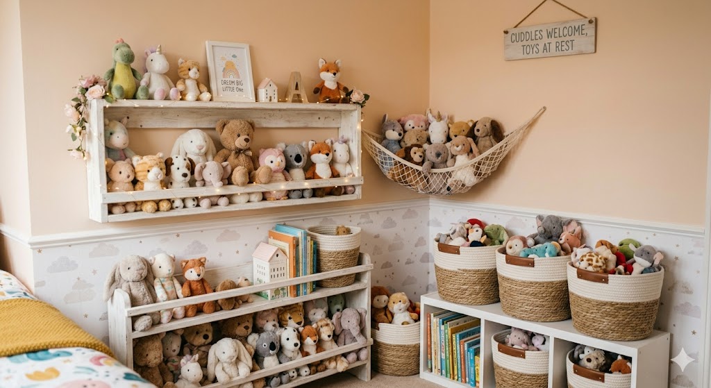 100均アイテムで作るぬいぐるみ収納アイデア